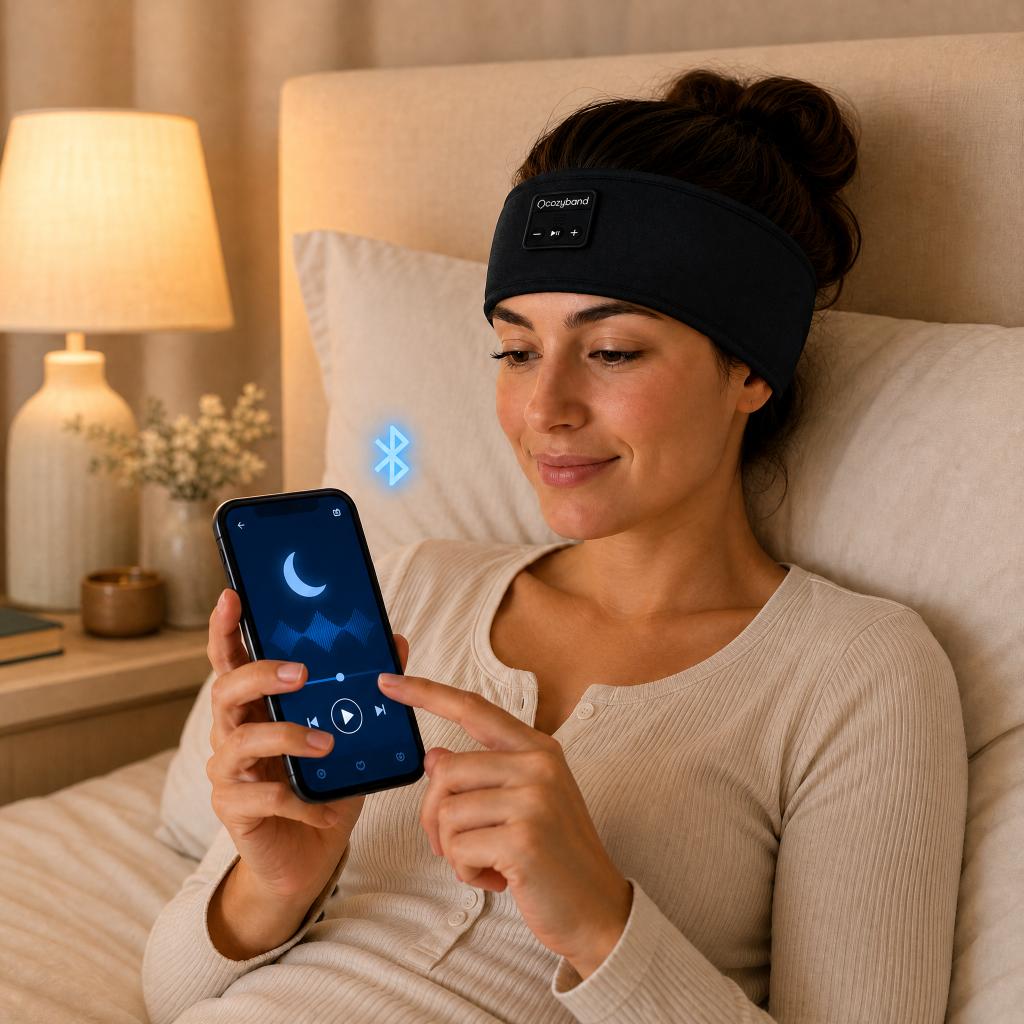 Bluetooth Müzikli Uyku Bandı – Işık Engelleyici Konforlu Tasarım